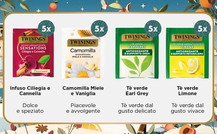 Twinings Geschenkdose mit gemischter Auswahl, 40 Filter