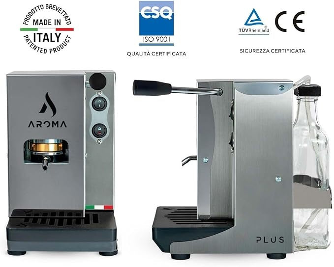 AROMA PLUS TOTAL Silberne Kapsel-Kaffeemaschine