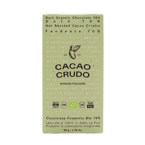 Bio Edelbitterschokolade 70% Pur 50g - Roher Kakao