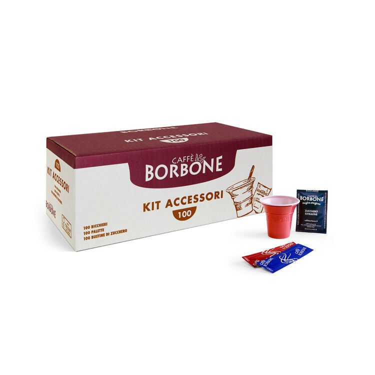 Zubehörset Caffè Borbone Gläser Palette Zucker