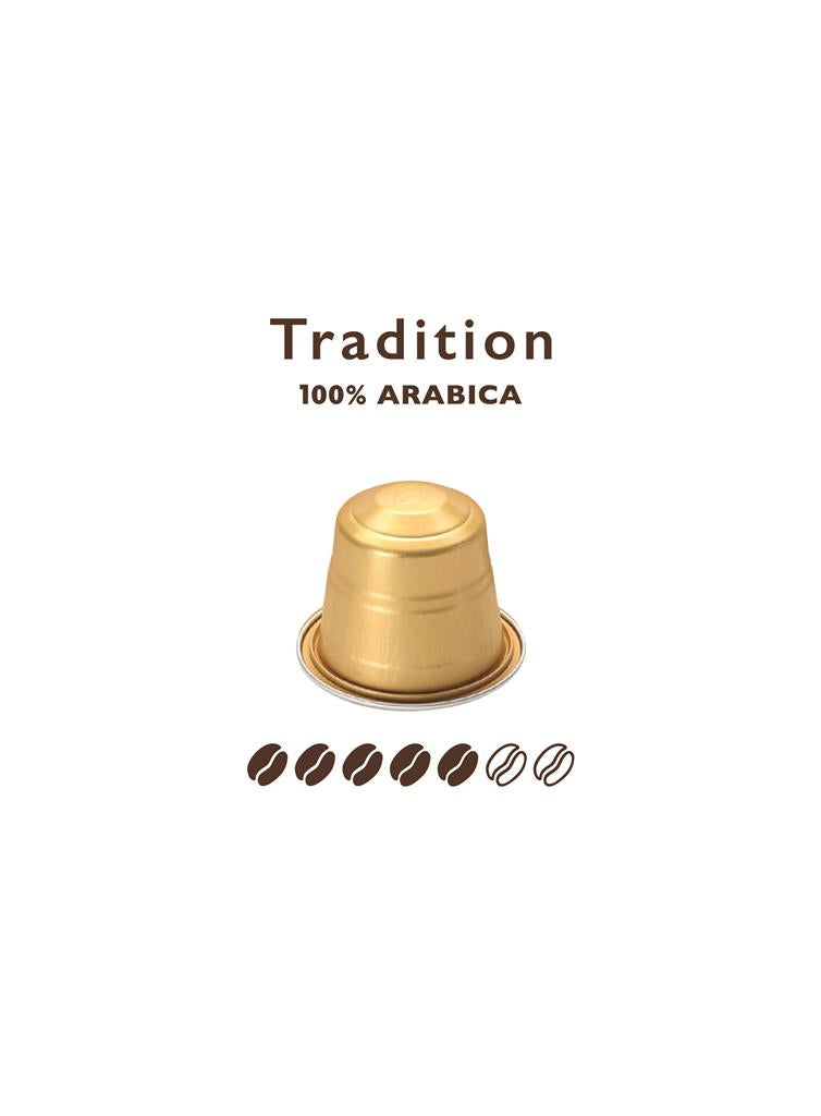 Kaffeekapseln Nespresso* kompatibel Tradition Arabico ALU 10 Kapseln
